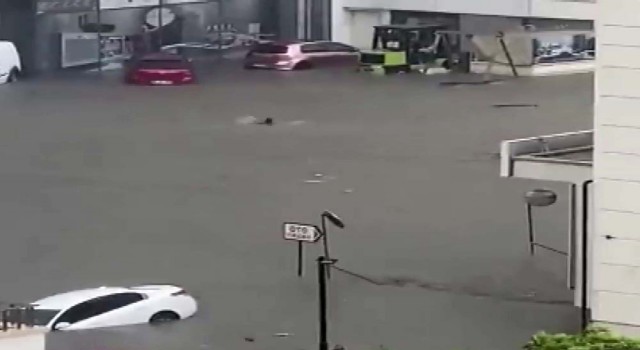 Başkentteki selden yüzerek kaçtı