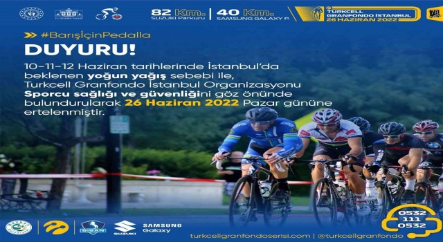 Beykozda yapılacak Turkcell Granfondo ertelendi