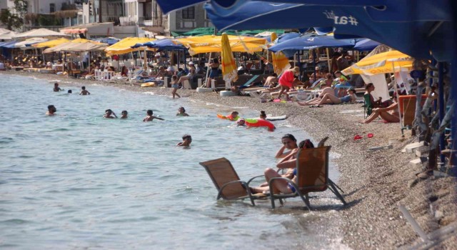 Bodrum sahillerinde yoğunluk