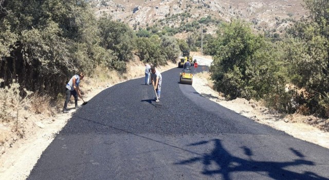 Bodrumda bir ayda 10 bin tondan fazla asfalt serimi yapıldı