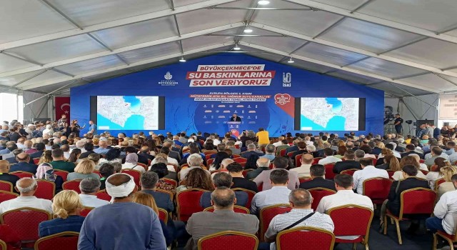Büyükçekmecede atık su deresi ıslahı temel atma töreni