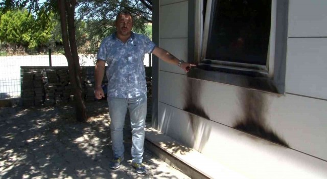 Büyükçekmecede emlak ofisini kundaklamaya çalıştı