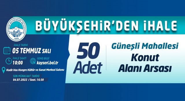Büyükşehirden ihale
