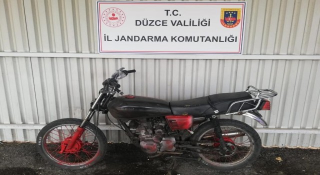 Çalınan motosikleti Jandarma buldu