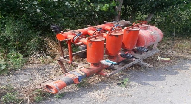 Çalınan tarım aleti bulunup sahibine teslim edildi
