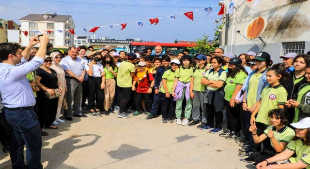 Çiftlikköyde öğrencilerden kompost tesisine yoğun ilgi