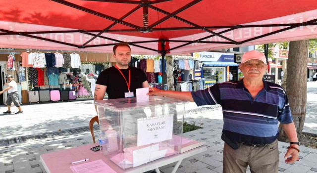 Çiğlide sandıklar kuruldu, talepler alındı