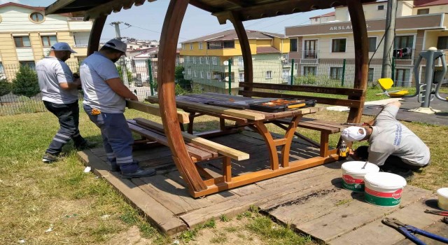 Darıcada çocukların güvenliği için parklar yenileniyor