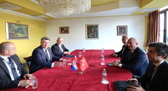 Dışişleri Bakanı Çavuşoğlu, Hırvatistan Cumhurbaşkanı Milanovic ile görüştü