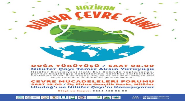 Dünya Çevre Gününde Nilüfer çayı yürüyüşü