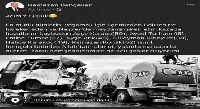 Dursunbeyde kazada ölenleri isimleri belli oldu