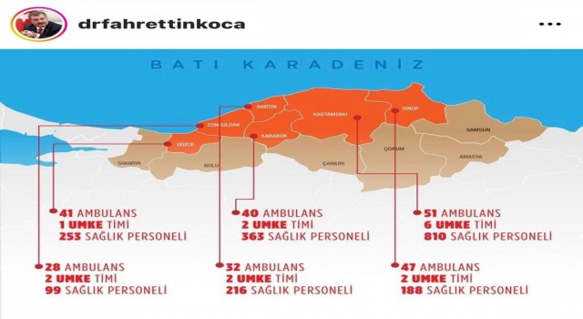 Düzcede 41 ambulansla afete hazır