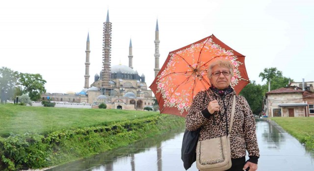 Edirnede sağanak yağış
