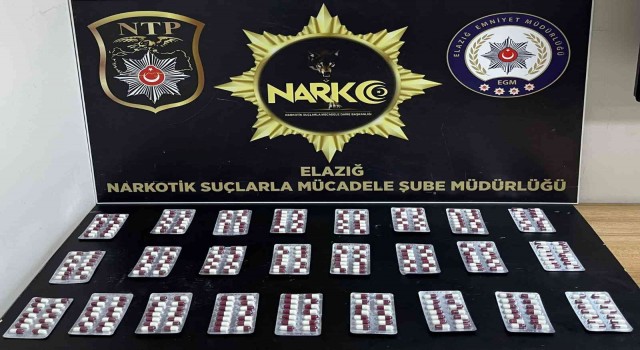 Elazığda bin 77 sentetik ecza maddesi ele geçirildi