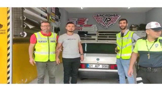 Emniyet ek binası önünde drift atan sürücüye ağır ceza