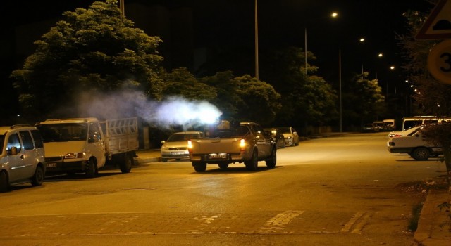 Erzincanda ilaçlama ekipleri iş başında