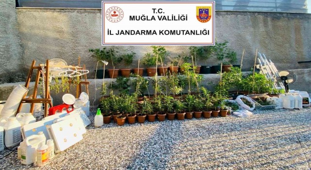 Fethiyede lüks villaya uyuşturucu baskını