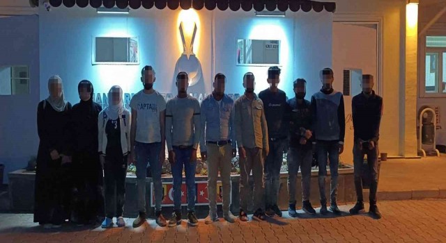 Gaziantepte 10 düzensiz göçmen yakalandı
