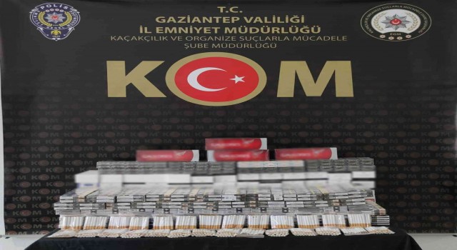 Gaziantepte kaçak sigara ve makaron operasyonu: 2 gözaltı