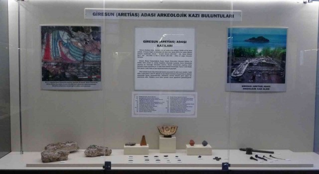 Giresun Adasındaki buluntular müzede sergilenmeye başlandı