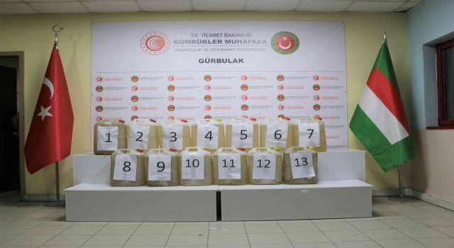 Gürbulak Gümrük Kapısında 273 kilo sıvı metamfetamin ele geçirildi