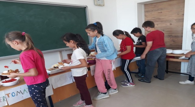 Hisarcık Atatürk İlkokulunda İngilizce kahvaltı