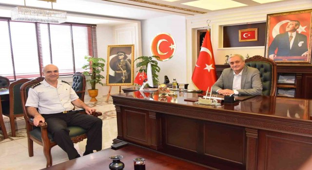İl Jandarma Komutanı Sandaldan Başkan Bakkalcıoğluna ziyaret