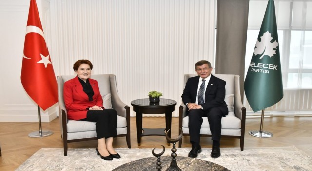 İYİ Parti Genel Başkanı Akşenerden Davutoğluna ziyaret