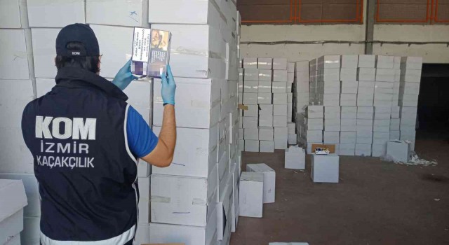 İzmirde sigara kaçakçılarına operasyon: 37 milyon makaron ele geçirildi
