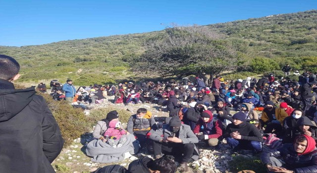 İzmirde yasa dışı yollarla kaçmaya çalışan 120 göçmen yakalandı