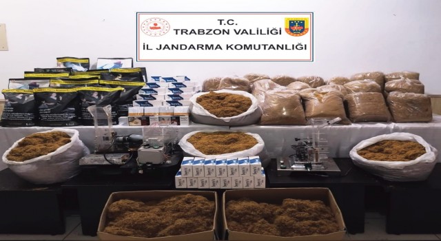 Jandarmadan kaçak sigara imalathanesine baskın