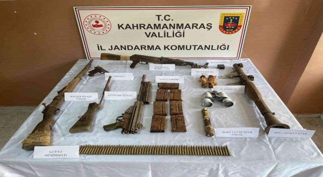 Kahramanmaraşta çok sayıda silah ve mühimmat ele geçirildi