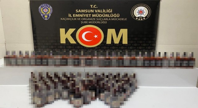 Kargo paketinden 95 şişe kaçak viski ele geçirildi