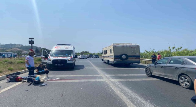 Kaza yapan Alman motosiklet sürücüsü hayatını kaybetti