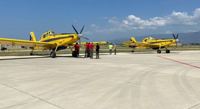 Kazdağlarında yangın uçakları göreve başladı
