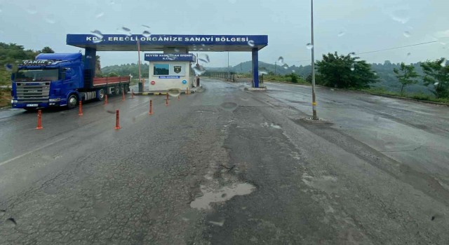 Kdz. Ereğli OSB yolunda sürücüler zor anlar yaşıyor
