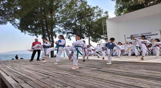 Köyceğizde Taekwondocular renkli gösteriler sundu