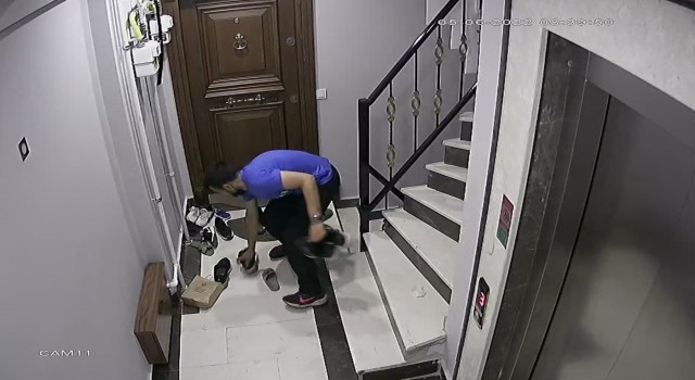 Küçükçekmecede bir hırsız ayakkabıları seçerek çaldı