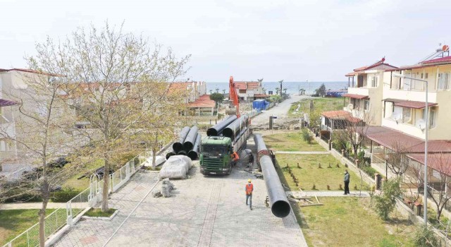 Kuşadasında kanalizasyon hatları arıtma tesisine bağlandı