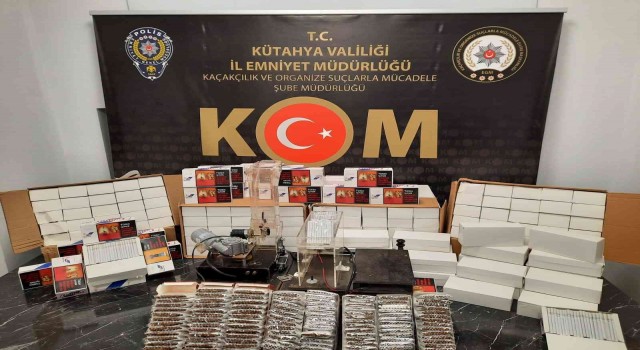 Kütahyada 53 bin 340 adet makaron ele geçirildi