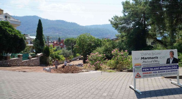Marmaris Beldibi Mahallesinin ara yollarında yenileme çalışması başlatıldı
