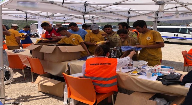 Marmaris Belediyesi yangın bölgesindeki lojistik desteğini sürdürüyor
