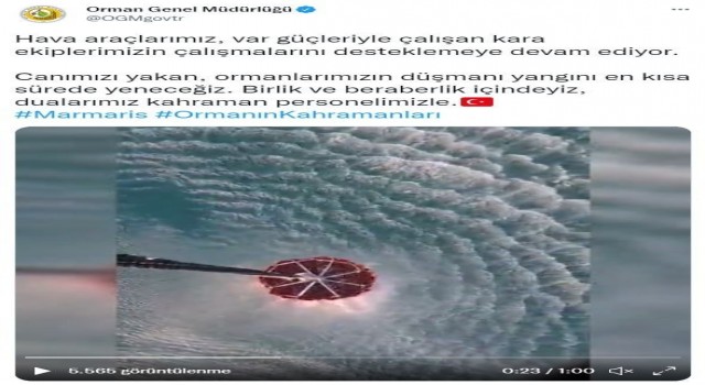 Marmaristeki yangına bin 494 orman işçisi ile müdahale ediliyor