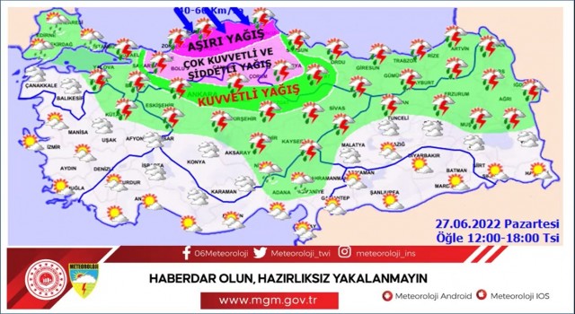 Meteoroloji uyardı: Aşırı yağışa dikkat
