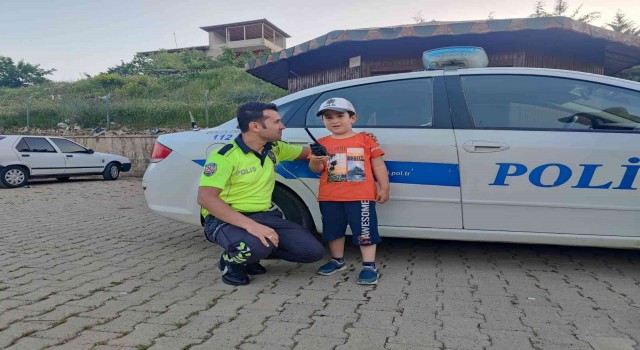 Minik Serdar Utkunun polislik hayali gerçek oldu