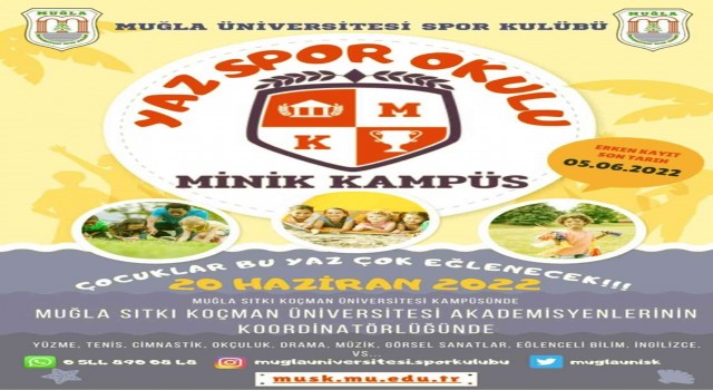 Muğla Üniversitesi Spor Kulübü yaz spor okulu açıyor