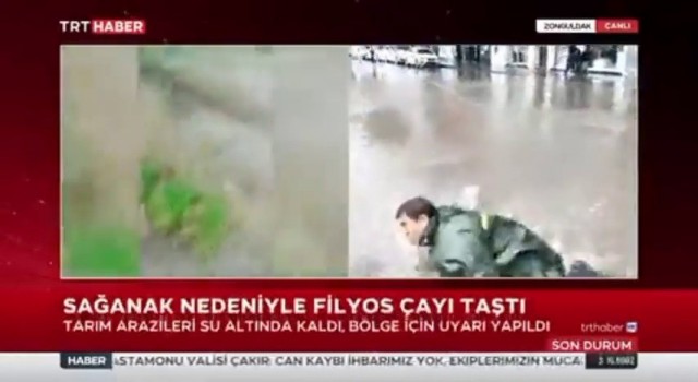 Muhabir canlı yayında rögara düştü