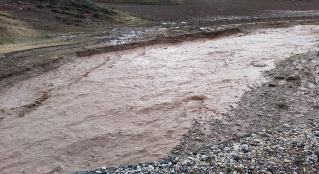 Nallıhanda dereler taştı, tarım arazileri su altında kaldı
