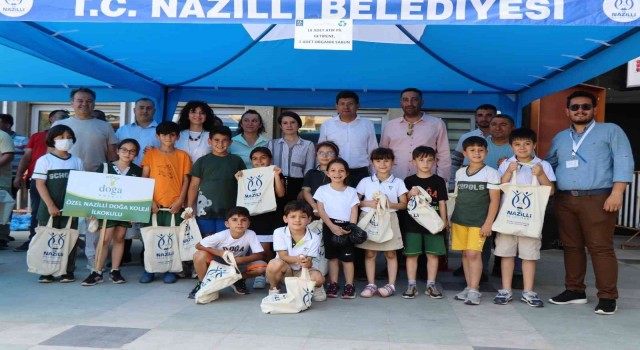 Nazillide 3 saatte 50 bin atık pil topladılar