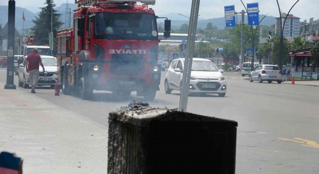 Orduda elektrik panosu yangını